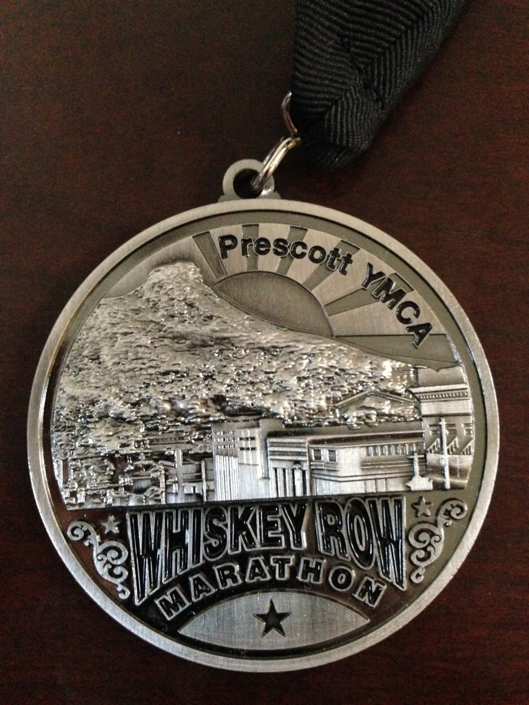 Whiskey Row Marathon medal